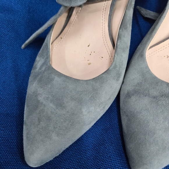AD & Daughters Grey Suede Kitten Heel Ankle Tie Shoe 8 - Picture 10 of 13